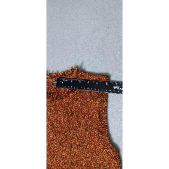 Earthbound Cropped Tank Top Womens Size Small Multicolor Crochet Tassel... - Picture 8 of 10